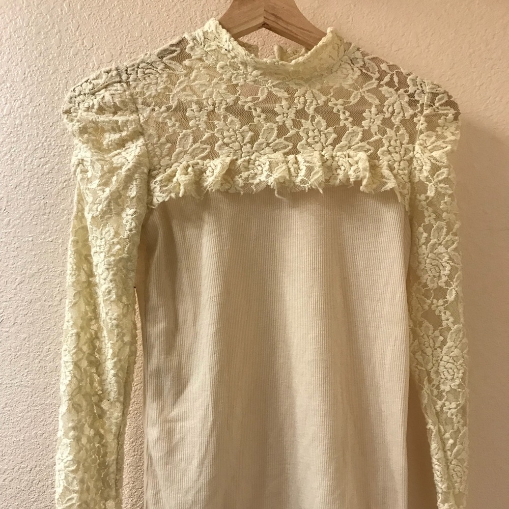 Vintage Half Lace Long Sleeve